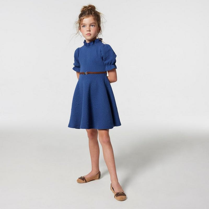 Quilted Jacquard Puff Sleeve Dress - Janie And Jack